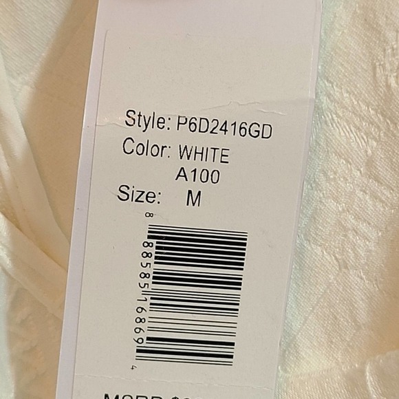 Parker White Textured Sleeveless Fit & Flare Mini Dress Medium NWT - Picture 9 of 10